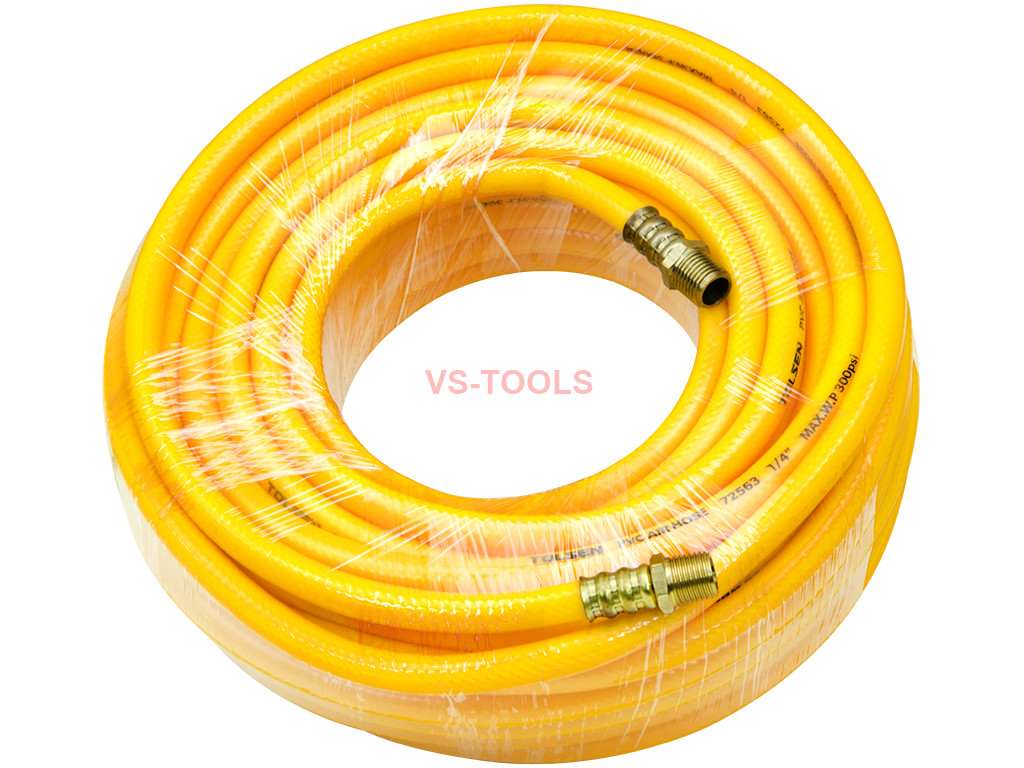 Lightweight 1/4 inch 50Ft PVC Air Compressor Hose Male NPT